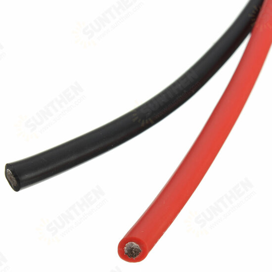 12AWG 3m Gauge Silicone Wire Flexible Stranded Black/Red Copper Cable F/ RC