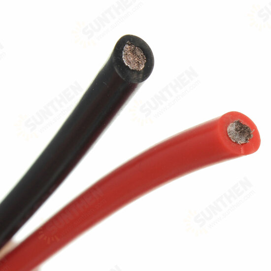 12AWG 3m Gauge Silicone Wire Flexible Stranded Black/Red Copper Cable F/ RC