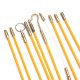 15Pcs 30FT Fiberglass Running Cable Wire Kit Coaxial Electrical Cable Installing Rods Tool