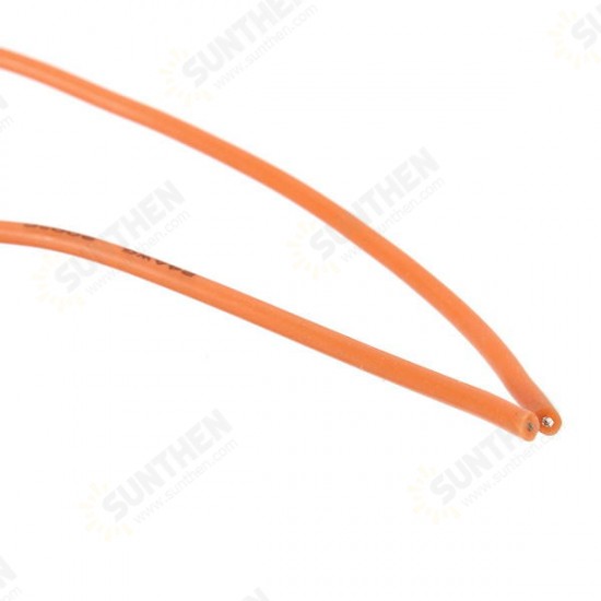 24AWG Flexible Silicone Wire Cable Soft High Temperature Tinned Copper Orange 1/3/5/10M