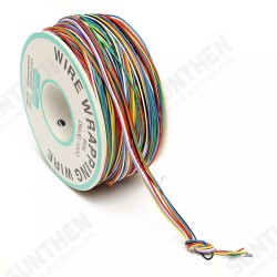 2Pcs 250M 8-Wire Colored Insulated P/N B-30-1000 30AWG Wire Wrapping Cable Wrap Reel 2Pcs 250M 8-Wire Colored Insulated P/N B-30-1000 30AWG Wire Wrapping Cable Wrap Reel