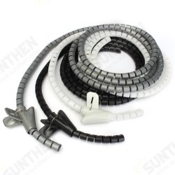 2m Cable Tidy Wire Organising Tool Kit Spiral Wrap Home Office Workshop Garage 2m Cable Tidy Wire Organising Tool Kit Spiral Wrap Home Office Workshop Garage