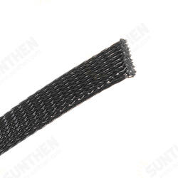 30m 8mm/10mm/12mm/15mm/20mm Expandable Wire Cable Sleeving Braided Tubing Black 30m 8mm/10mm/12mm/15mm/20mm Expandable Wire Cable Sleeving Braided Tubing Black