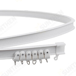 3M Flexible Ceiling Curtain Track Bendable Window Rod Rail Straight Curve Shower 3M Flexible Ceiling Curtain Track Bendable Window Rod Rail Straight Curve Shower