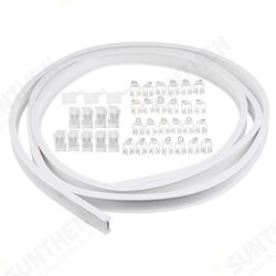 3M Flexible Ceiling Curtain Track Bendable Window Rod Rail Straight Curve Shower 3M Flexible Ceiling Curtain Track Bendable Window Rod Rail Straight Curve Shower