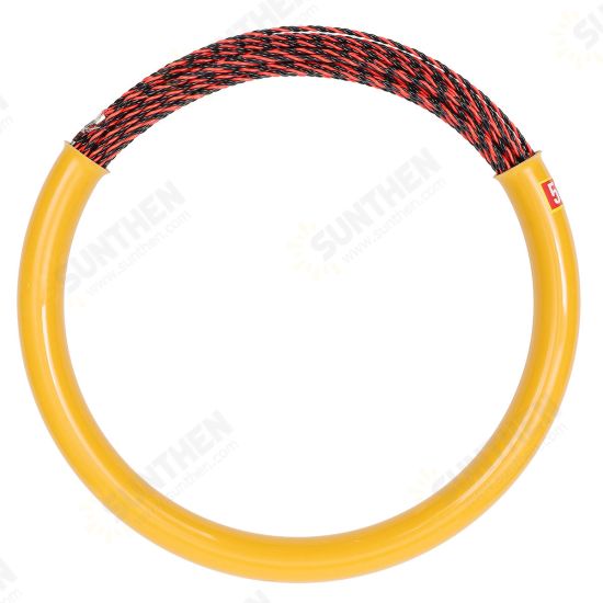 50M 6mm Spiral Cable Push Puller Fish Tape Reel Conduit Ducting Rodder Pulling Puller