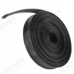 6m 8mm/10mm/12mm/15mm/20mm Wire Cable Sheathing Expandable Sleeving Braided Loom Tubing Black 6m 8mm/10mm/12mm/15mm/20mm Wire Cable Sheathing Expandable Sleeving Braided Loom Tubing Black