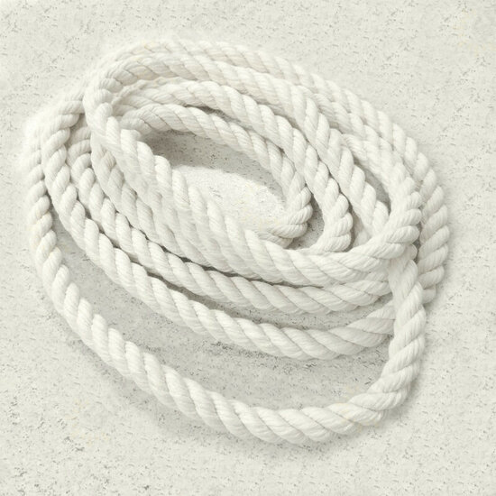 6mm Natural Cotton Cord Twine Braided Rope Cord Sash String Craft Macrame