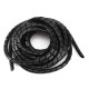 Black Spiral Polyethylene Cable Electrical Wire Wrap Tube Computer Manage Cord