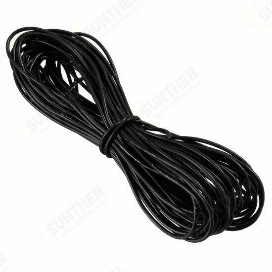 10 Meter Black Silicone Wire Cable 10/12/14/16/18/20/22AWG Flexible Cable