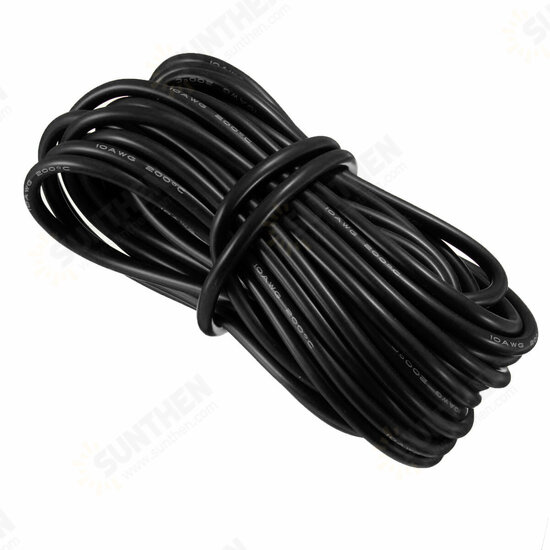 10 Meter Black Silicone Wire Cable 10/12/14/16/18/20/22AWG Flexible Cable