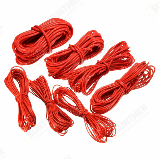 10 Meter Red Silicone Wire Cable 10/12/14/16/18/20/22AWG Flexible Cable