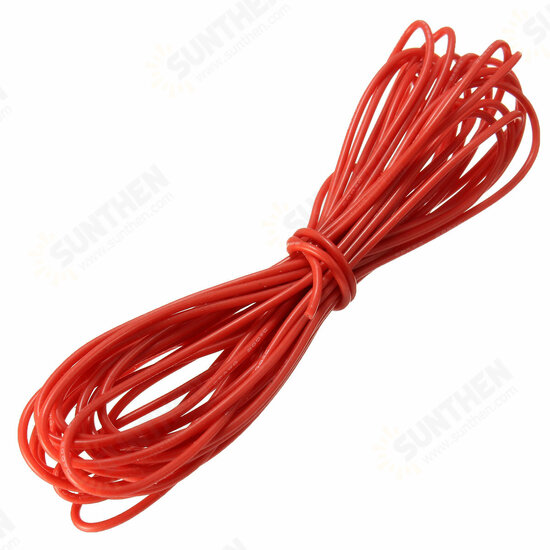 10 Meter Red Silicone Wire Cable 10/12/14/16/18/20/22AWG Flexible Cable