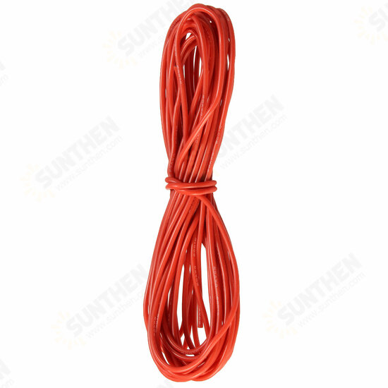 10 Meter Red Silicone Wire Cable 10/12/14/16/18/20/22AWG Flexible Cable