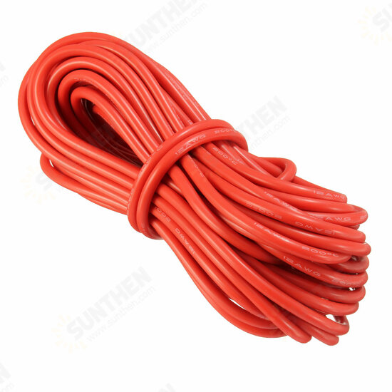 10 Meter Red Silicone Wire Cable 10/12/14/16/18/20/22AWG Flexible Cable