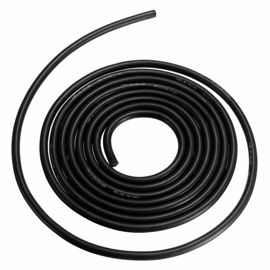 2 Meter Black Silicone Wire Cable 10/12/14/16/18/20/22AWG Flexible Cable