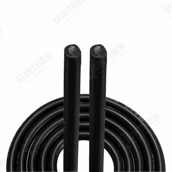 2 Meter Black Silicone Wire Cable 10/12/14/16/18/20/22AWG Flexible Cable