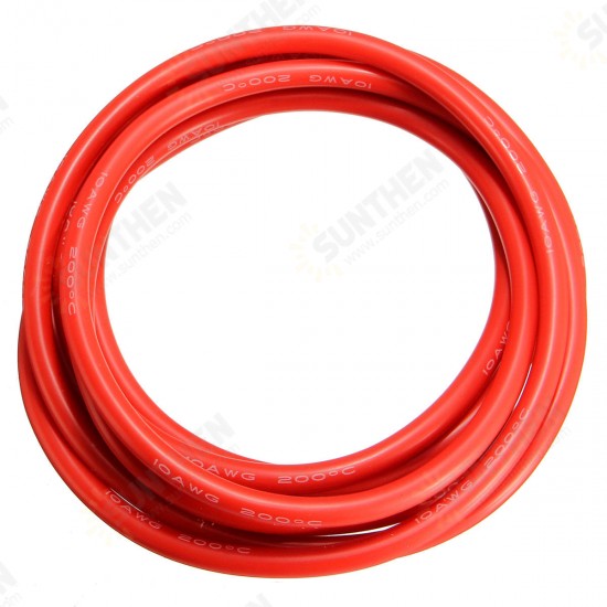 2 Meter Red Silicone Wire Cable 10/12/14/16/18/20/22AWG Flexible Cable