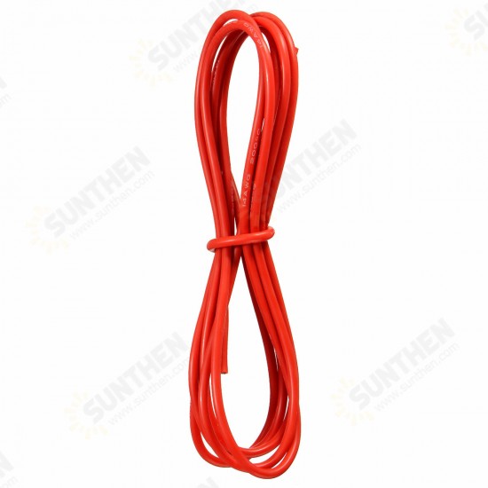 2 Meter Red Silicone Wire Cable 10/12/14/16/18/20/22AWG Flexible Cable