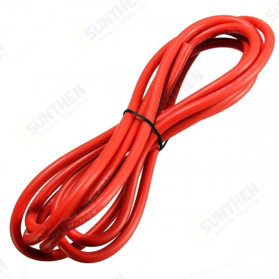 2 Meter Red Silicone Wire Cable 10/12/14/16/18/20/22AWG Flexible Cable