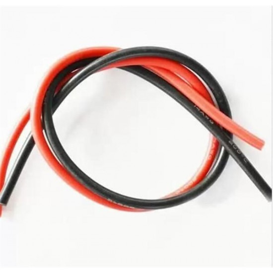 2M AWG Soft Silicone Flexible Wire Cable 12-20 AWG (1 Meter Red + 1 Meter Black)