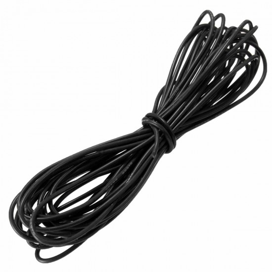 5 Meter Black Silicone Wire Cable 10/12/14/16/18/20/22AWG Flexible Cable