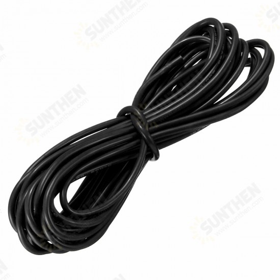 5 Meter Black Silicone Wire Cable 10/12/14/16/18/20/22AWG Flexible Cable