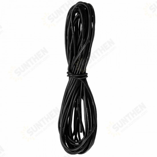 5 Meter Black Silicone Wire Cable 10/12/14/16/18/20/22AWG Flexible Cable