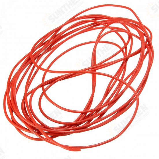 5 Meter Red Silicone Wire Cable 10/12/14/16/18/20/22AWG Flexible Cable