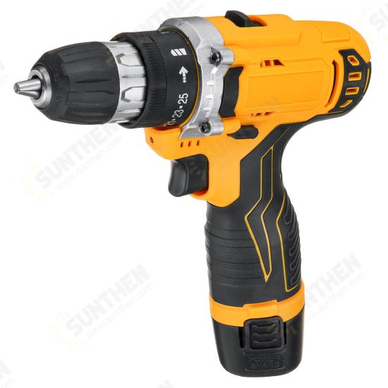 12/18/21V 25+1 Torque 2 Speed Cordless Electric Drill Screwdriver W/ LED Light