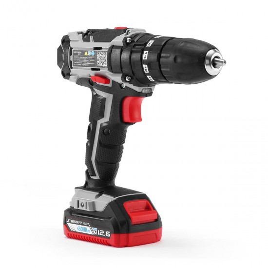 12.6V Li-ion Battery Electric Screwdriver Cordless Rechargeable Power Drill with LED light