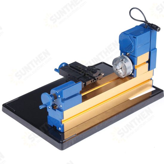 12V DC 2A 24W Multi-purpose Mini Wood Lathe Aluminum Lathe Machine