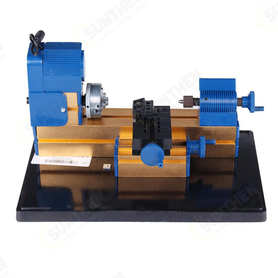 12V DC 2A 24W Multi-purpose Mini Wood Lathe Aluminum Lathe Machine