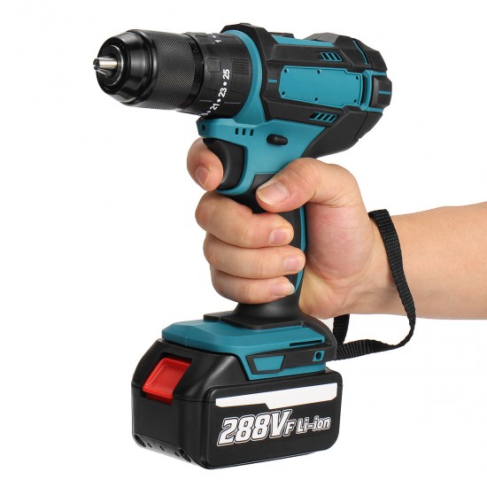 13mm 800W Cordless Brushless Impact Drill Driver 25+3 Torque Electric Drill Screwdriver For Makita 18V Battery