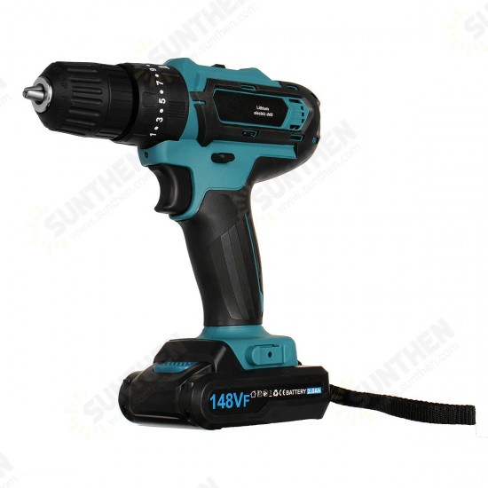 148VF 2.0Ah Cordless Electric Impact Drill Rechargeable Drill Screwdriver W/ 1 or 2 Li-ion Battery