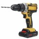 18500mAh 10mm Cordless Impact Drill Rechargeable 2 Speeds LED Electric Drill W/ 1/2pcs Battery