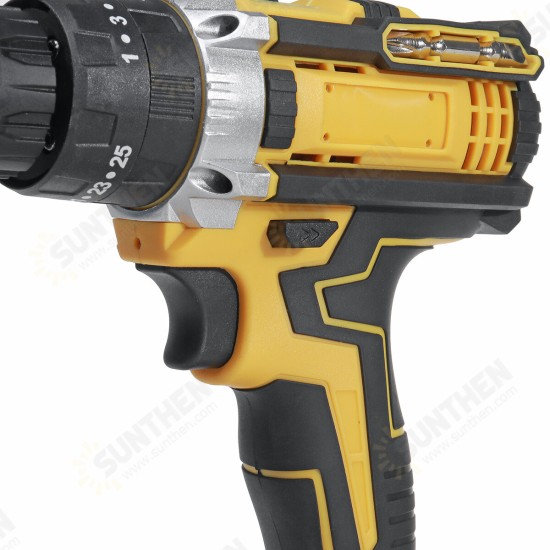 18500mAh 10mm Cordless Impact Drill Rechargeable 2 Speeds LED Electric Drill W/ 1/2pcs Battery