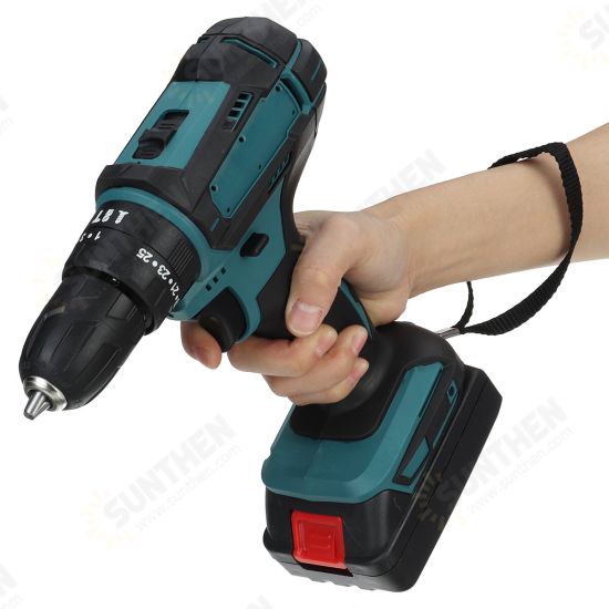 18V Electric Drill Rechargeable Screwdriver Flat Drill Impact Wrench w/ None or 1pc or 2pcs Battery