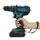 18V Electric Drill Rechargeable Screwdriver Flat Drill Impact Wrench w/ None or 1pc or 2pcs Battery