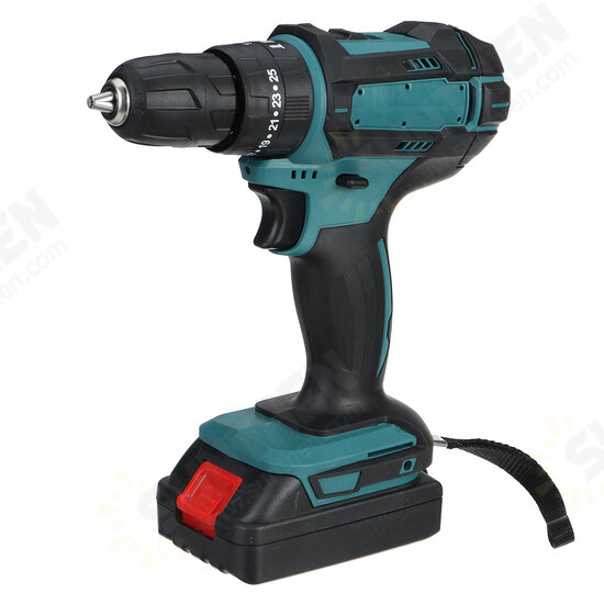 18V Electric Drill Rechargeable Screwdriver Flat Drill Impact Wrench w/ None or 1pc or 2pcs Battery