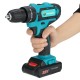 2 Speed Power Drills 6000mah Cordless Drill 3 IN 1 Electric Screwdriver Hammer Drill with 2pcs Batteries