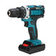 2000rpm Impact Drill Driver Rechargeable Electric Screwdriver Portable Wood Metal Drilling Tool w/ 1pc Battery