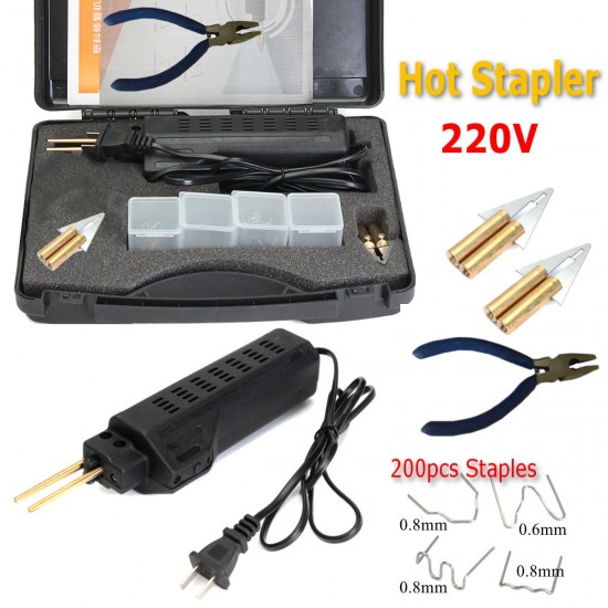 206 pcs Hot Stapler Bumper Fender Fairing Welder Plastic Repair Kitl