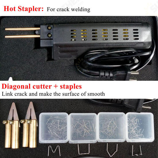 206 pcs Hot Stapler Bumper Fender Fairing Welder Plastic Repair Kitl