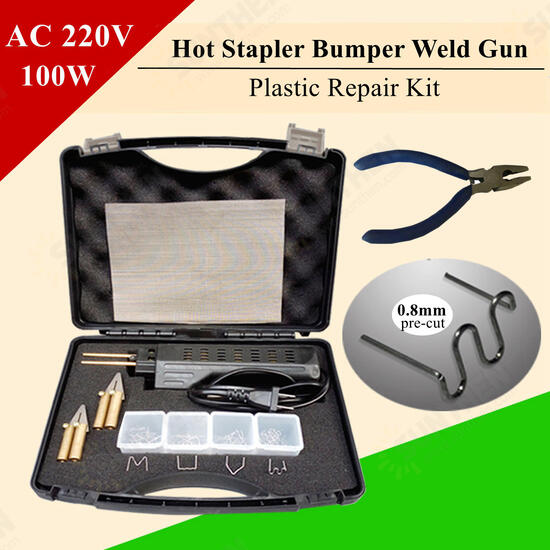 206 pcs Hot Stapler Bumper Fender Fairing Welder Plastic Repair Kitl