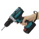 21V 2000RPM Electric Drill Screwdriver Mini Wireless Power Driver Home DIY Hand Drill W/ 2pcs Battery