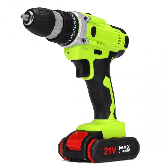 21V Cordless Impact Drill Set 3 IN 1 Electric Torque Wrench Screwdriver Drill W/ 1 Or 2 Battery Comes With Case&Accessories