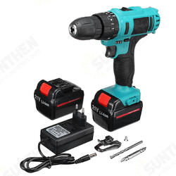 21V Cordless Impact Power Drill Electric Screwdriver Set with 2 Li-ion Batteries 21V Cordless Impact Power Drill Electric Screwdriver Set with 2 Li-ion Batteries