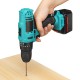 21V Cordless Impact Power Drill Electric Screwdriver Set with 2 Li-ion Batteries