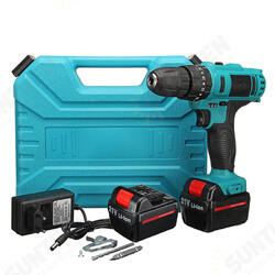 21V Cordless Impact Power Drill Electric Screwdriver Set with 2 Li-ion Batteries 21V Cordless Impact Power Drill Electric Screwdriver Set with 2 Li-ion Batteries
